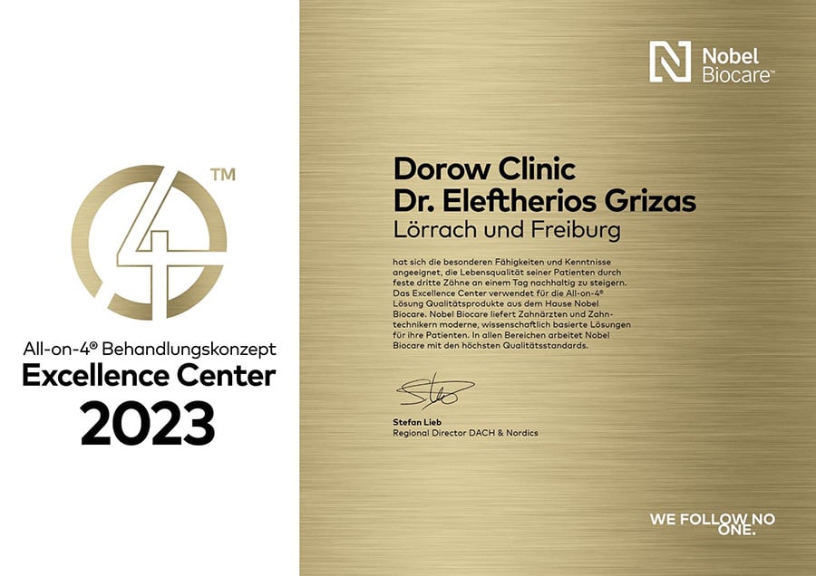 All-on-4 Zertifizierungssiegel Dr Grizas