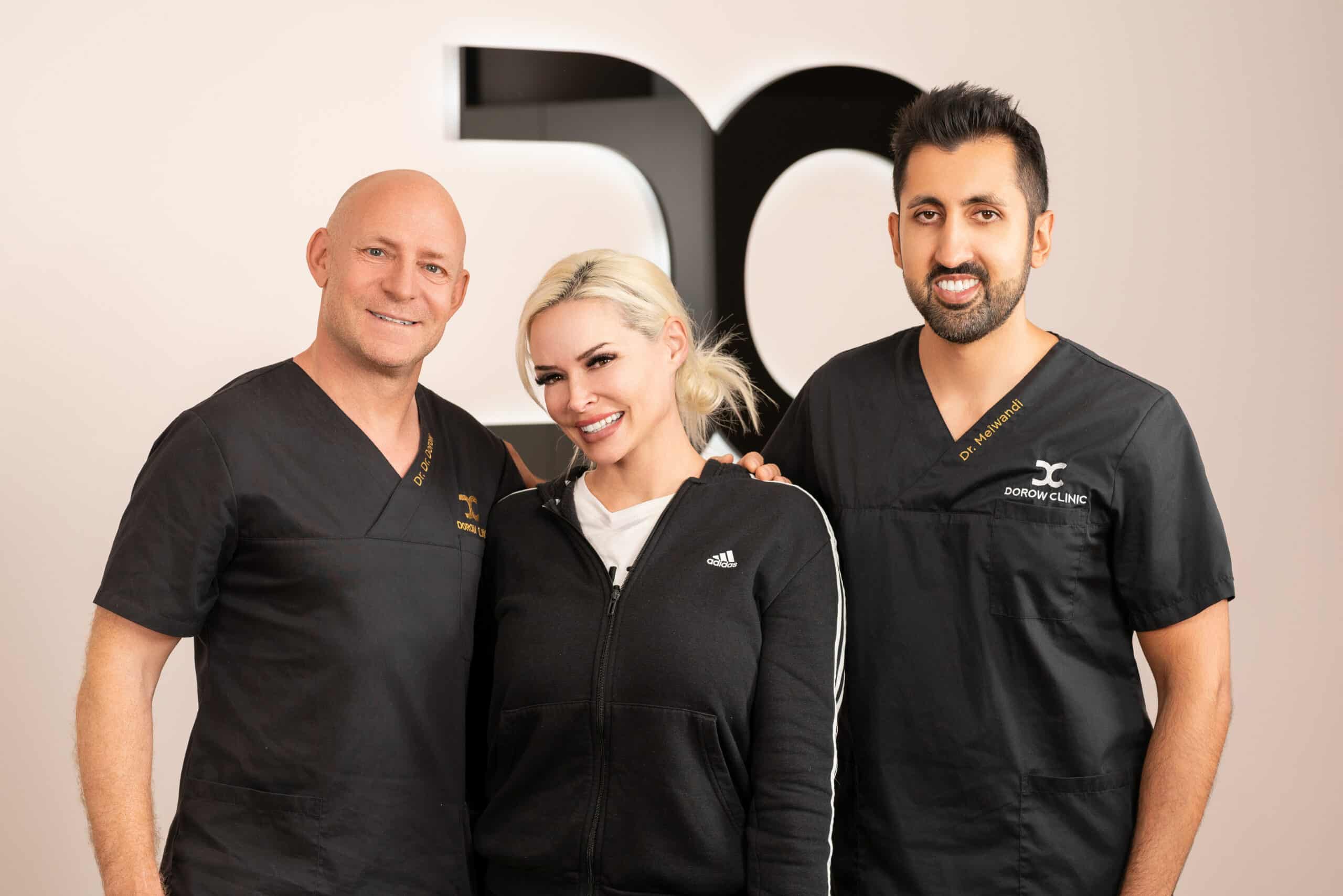 Dr. Dr. Andreas Dorow, Daniela Katzenberger und Dr. Abdulwares Meiwandi